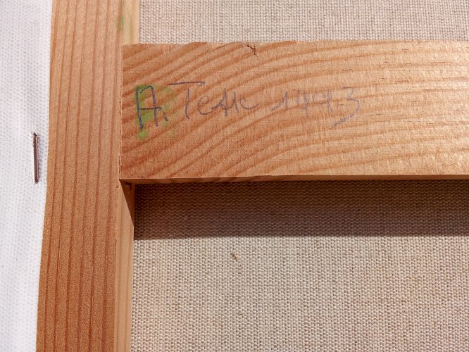 Peinture à lhuile au décor de fleurs 