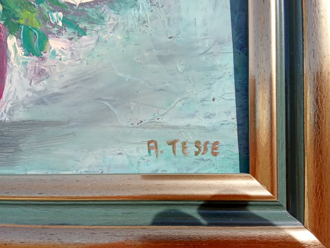 Peinture à lhuile de fleurs vintage 