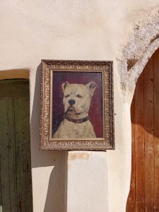 Peinture à lhuile portrait chien 