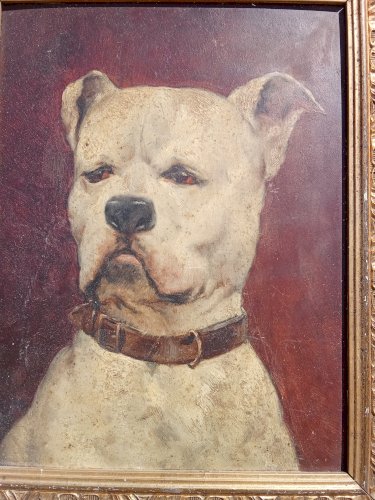 Peinture à lhuile portrait chien 