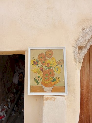 Peinture à l'huile reproduction des tournesols de Vincent van Gogh