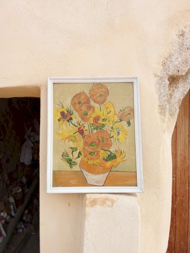 Peinture à l'huile reproduction des tournesols de Vincent van Gogh