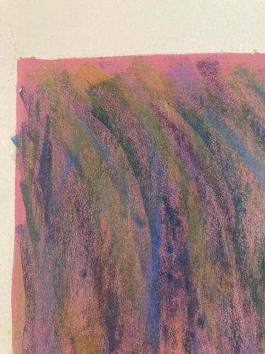 Peinture Abstrait 1973 Gouache Papier Abstraction Charles D’estève De Pradel Art