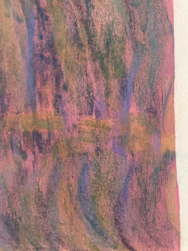 Peinture Abstrait 1973 Gouache Papier Abstraction Charles D’estève De Pradel Art