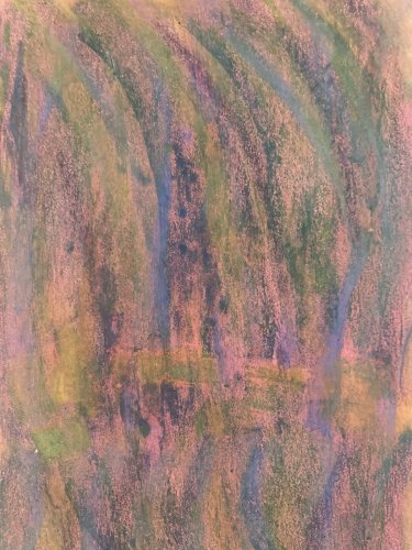 Peinture Abstrait 1973 Gouache Papier Abstraction Charles D’estève De Pradel Art