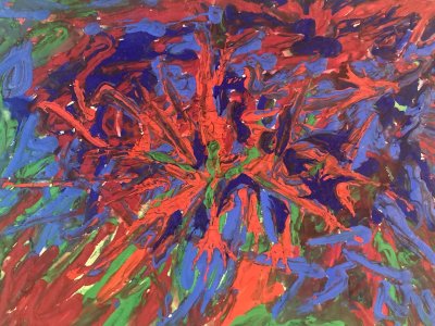 Peinture Abstrait dripping abstraction Lyrique 1970 action painting Tachisme Art