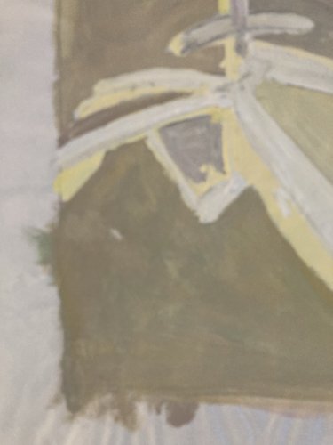 Peinture Abstrait Gouache Papier  1970 Abstraction A Identifier Art Painting XXe