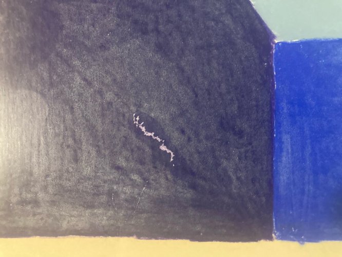 Peinture Abstrait Gouache Papier Abstraction 1970 Charles D’estève De Pradel Art