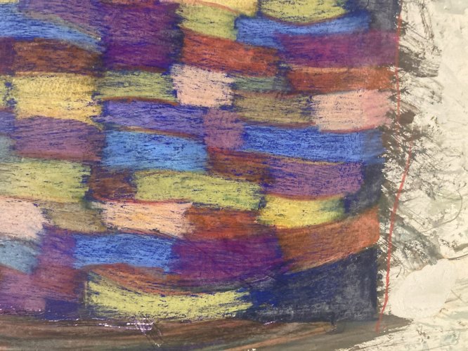 Peinture Abstrait Gouache Papier  Abstraction 1970 Charles D’estève De Pradel