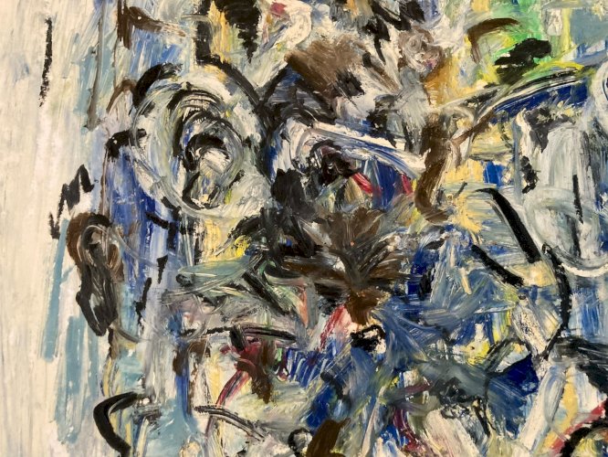 Peinture Abstrait Panneau Art Carton Ancien abstraction 1990 À Identifier