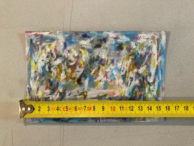 Peinture Abstrait Papier Art Cake Grasse abstraction 1990 À Identifier Painting