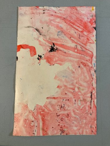 Peinture Abstrait papier dripping Art abstraction 1980 action painting