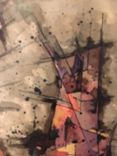 Peinture Abstraite Abstraction Lyrique Sur Papier Daniel David 1963