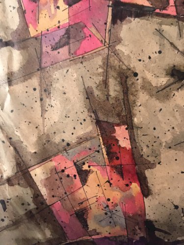 Peinture Abstraite Abstraction Lyrique Sur Papier Daniel David 1963