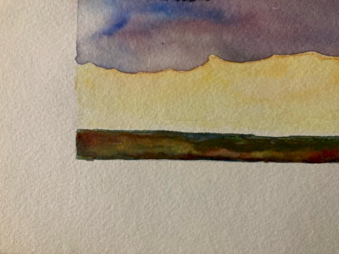 Peinture Abstraite Aquarelle Sur Papier Abstrait Abstraction Signé Art