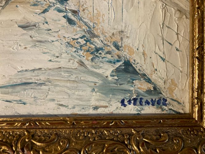 Peinture André COTTAVOZ Huile Sur Carton 1960  Expressionniste Art XX