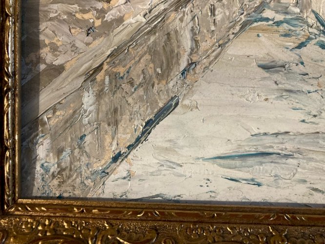 Peinture André COTTAVOZ Huile Sur Carton 1960  Expressionniste Art XX