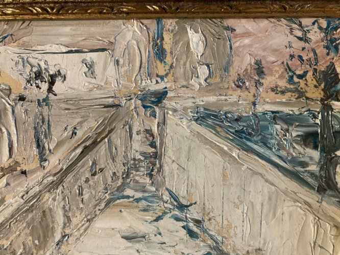 Peinture André COTTAVOZ Huile Sur Carton 1960  Expressionniste Art XX