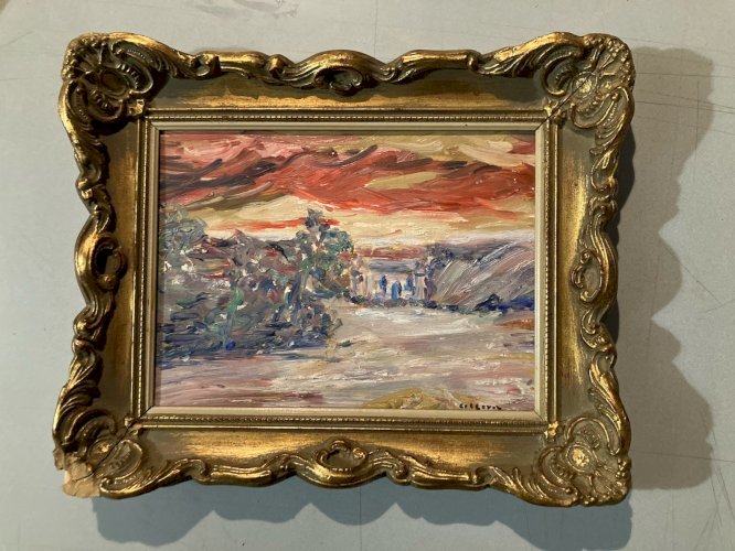 Peinture André COTTAVOZ Huile Sur Carton 1960  Expressionniste Savoir