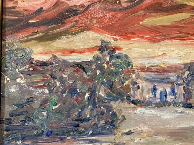 Peinture André COTTAVOZ Huile Sur Carton 1960  Expressionniste Savoir