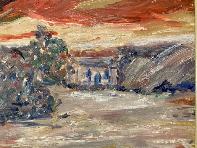 Peinture André COTTAVOZ Huile Sur Carton 1960  Expressionniste Savoir