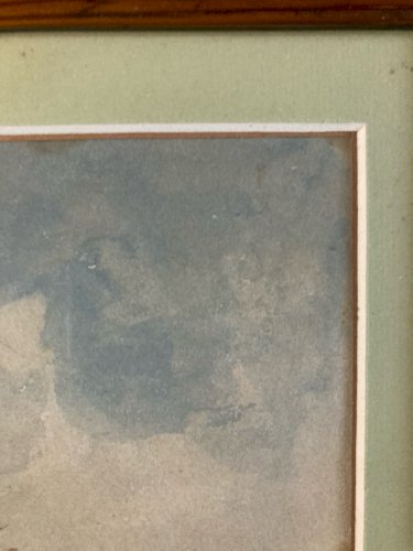 Peinture Aquarelle 1900  Bateau Art Pêche  À Identifier Mer Ocean Ancien