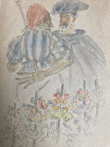 Peinture Aquarelle 1930 Achmet-Reis Livre Pierre Mélon Ancien Illustration Art