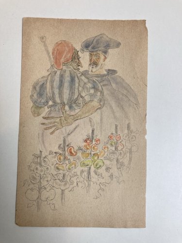 Peinture Aquarelle 1930 Achmet-Reis Livre Pierre Mélon Ancien Illustration Art