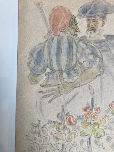 Peinture Aquarelle 1930 Achmet-Reis Livre Pierre Mélon Ancien Illustration Art