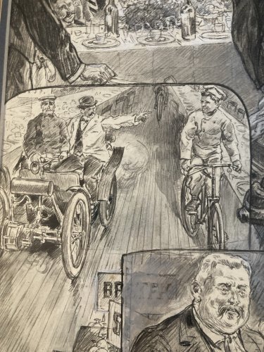 Peinture Aquarelle Dessin Crayon 1900 Banquet Des Maires Henri Lanos Art Deco