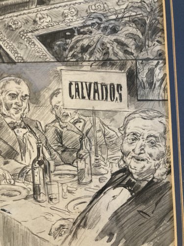Peinture Aquarelle Dessin Crayon 1900 Banquet Des Maires Henri Lanos Art Deco
