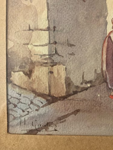 Peinture Aquarelle Orientaliste 1920 Orientalisme Painting Y Gautier Signé Ils
