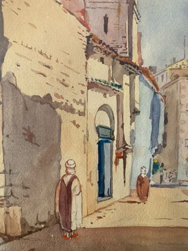 Peinture Aquarelle Orientaliste 1920 Orientalisme Painting Y Gautier Signé Ils