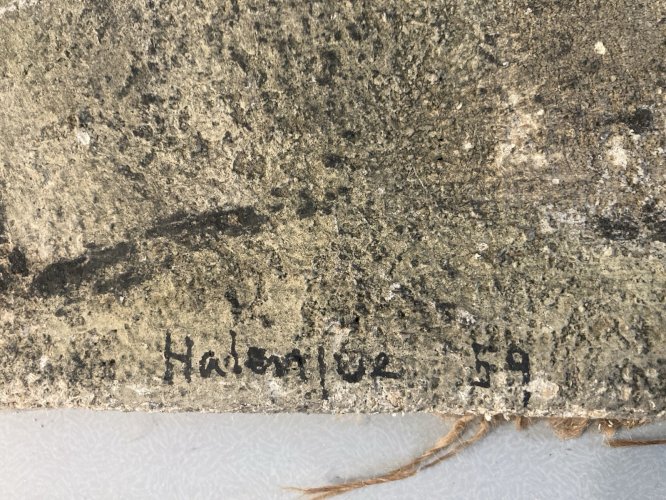 Peinture Art Moderne Huile Toile Abstrait Abstraction École Belge 1959