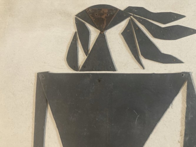 peinture, assemblage Metal Mythologie accumulation Art 1970 Serpent Ancien