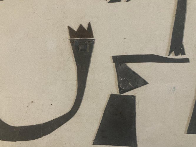 peinture, assemblage Metal Mythologie accumulation Art 1970 Serpent Ancien