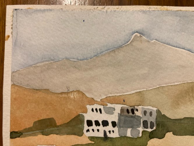 Peinture Bertrand ssillon orientaliste orientalisme 1980 Papier Art