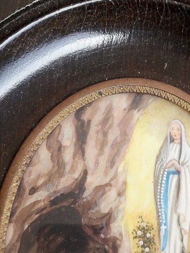 PEINTURE CADRE MINIATURE VIERGE RELIGIEUX N 29
