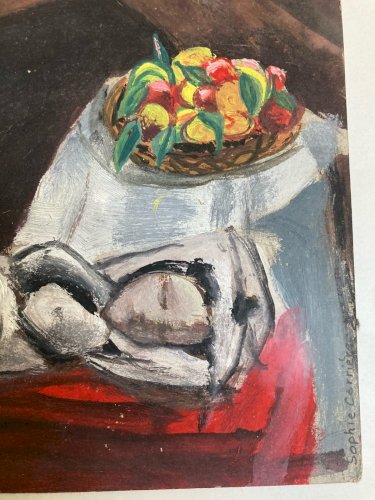 Peinture Carton Femme Nu Nue Erotisme Cubisme Art Atelier 2004