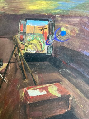 Peinture Carton Femme Nu Nue Erotisme Cubisme Art Atelier 2004