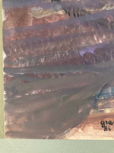 Peinture Ciel  Michel Henry 1984 Grand Canyon Du Colorado Dessin État Unis Art