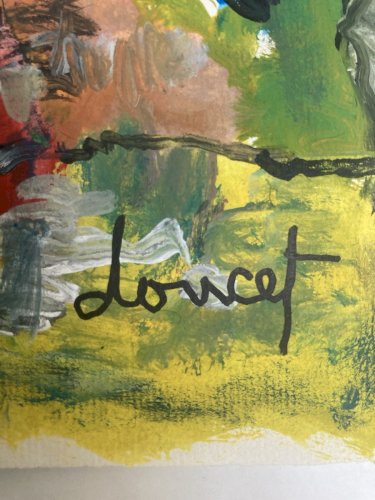 peinture Cobra Huile Jacques Doucet (1924 – 1994)  Expressionniste Abstrait Art