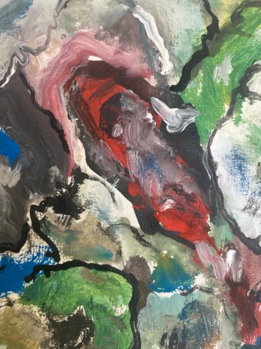 peinture Cobra Huile Jacques Doucet (1924 – 1994)  Expressionniste Abstrait Art