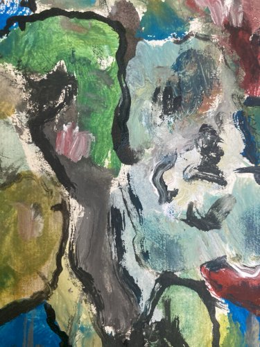 peinture Cobra Huile Jacques Doucet (1924 – 1994)  Expressionniste Abstrait Art