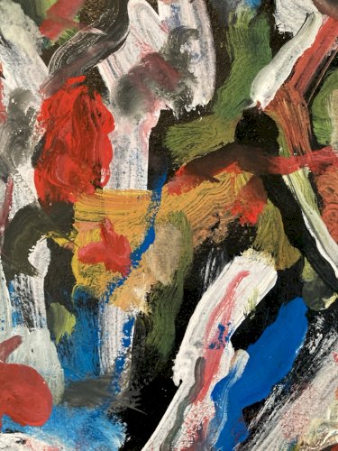 peinture Cobra Huile Jacques Doucet Painting Expressionniste Abstrait Art XXe