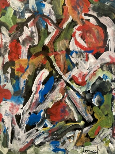 peinture Cobra Huile Jacques Doucet Painting Expressionniste Abstrait Art XXe