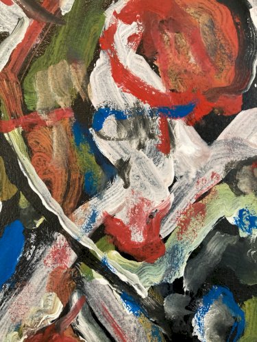 peinture Cobra Huile Jacques Doucet Painting Expressionniste Abstrait Art XXe