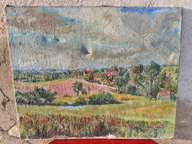 Peinture de paysage a l'huile 