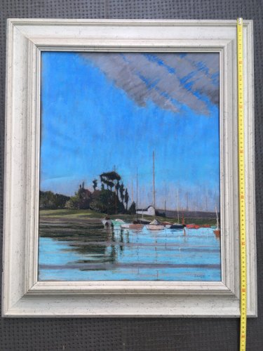 Peinture Dessin  Pastel Sur Papier William Henry INNES Marine Bateau