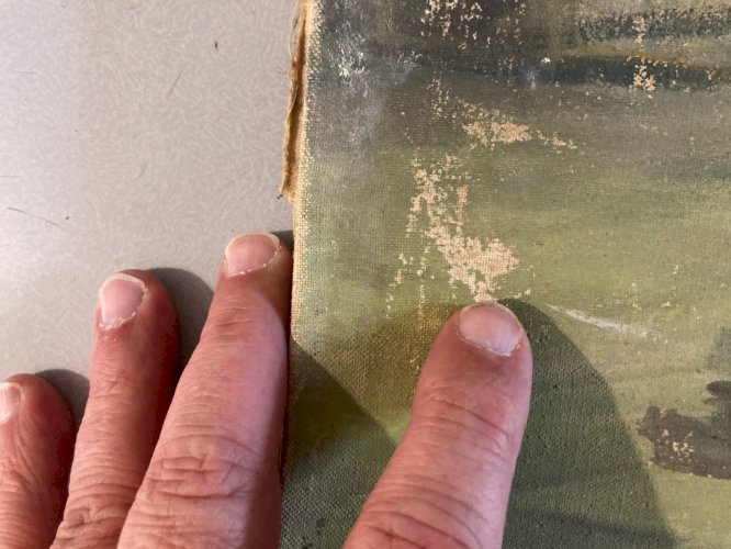 Peinture École D’Hanoï Sur Toile Original Painting Old Tableau 1960 Vietnam Art